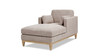 Knox 65" Modern Farmhouse Chaise Lounge Chair, Stone Taupe Chenille