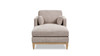 Knox 65" Modern Farmhouse Chaise Lounge Chair, Stone Taupe Chenille