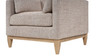 Knox 36" Modern Farmhouse Arm Chair, Stone Taupe Chenille