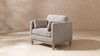 Knox 36" Modern Farmhouse Arm Chair, Stone Taupe Chenille