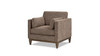 Knox 36" Modern Farmhouse Arm Chair, Taupe Brown Chenille