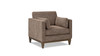 Knox 36" Modern Farmhouse Arm Chair, Taupe Brown Chenille