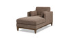 Knox 65" Modern Farmhouse Chaise Lounge Chair, Taupe Brown Chenille
