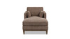 Knox 65" Modern Farmhouse Chaise Lounge Chair, Taupe Brown Chenille