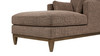 Knox 65" Modern Farmhouse Chaise Lounge Chair, Taupe Brown Chenille