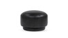 Fuji 15" Mushroom Faux Leather Footstool Ottoman, Vintage Black Brown