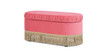 Serena 38" Oval Storage Bench Ottoman, Garnet Rose Pink