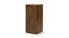 Umber 25.5" Solid Reclaimed Pine Wood Pedestal Side Table, Brown