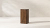Umber 25.5" Solid Reclaimed Pine Wood Pedestal Side Table, Brown
