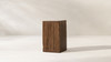 Umber 19.7" Solid Reclaimed Pine Wood Block Side Table, Brown