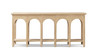 Solace 78.5" Reclaimed Elm Wood Arched Console Table, Light Natural Brown