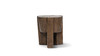Terra 19.5" Reclaimed Elm Wood Stool and Accent Side Table, Heritage Medium-Dark Brown