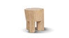 Terra 19.5" Reclaimed Elm Wood Stool and Accent Side Table, Heritage Light Natural Brown
