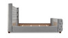 Brooklyn King Tufted Panel Bed Headboard and Footboard Set, Opal Grey 5