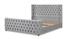 Brooklyn King Tufted Panel Bed Headboard and Footboard Set, Opal Grey 6