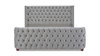 Brooklyn King Tufted Panel Bed Headboard and Footboard Set, Opal Grey 7