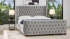 Brooklyn King Tufted Panel Bed Headboard and Footboard Set, Opal Grey 10