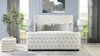 Brooklyn King Tufted Panel Bed Headboard and Footboard Set, Antique White 2