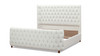 Brooklyn King Tufted Panel Bed Headboard and Footboard Set, Antique White 8