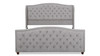 Marcella Upholstered Shelter Headboard Bed Set, King, Silver Grey 5