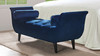 Alma Tufted Entryway Bench, Navy Blue 3
