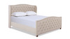 Marcella Tufted Wingback Upholstered Bed, King, Sky Neutral 1