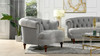 La Rosa Tufted Accent Chair, Opal Grey 3