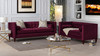 Jack Tuxedo Sofa, Burgundy 2