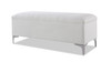 Madelyn 49" Modern Storage Bench, Bright White 1