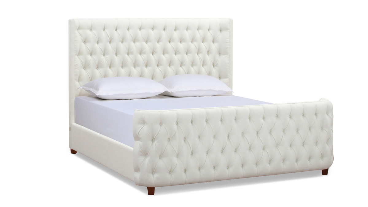 Brooklyn Tufted Panel Bed Headboard and Footboard Set 1