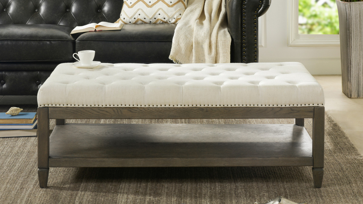 off white ottoman coffee table