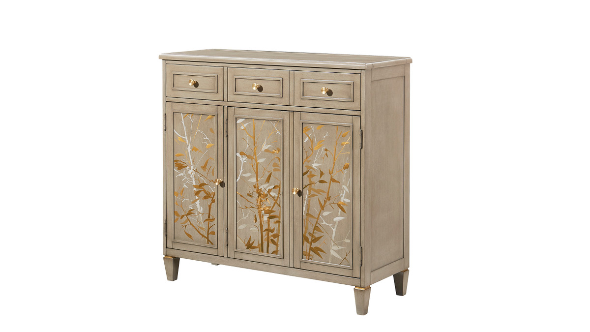 Dauphin Handpainted Entryway Storage Cabinet Grey Cashmere