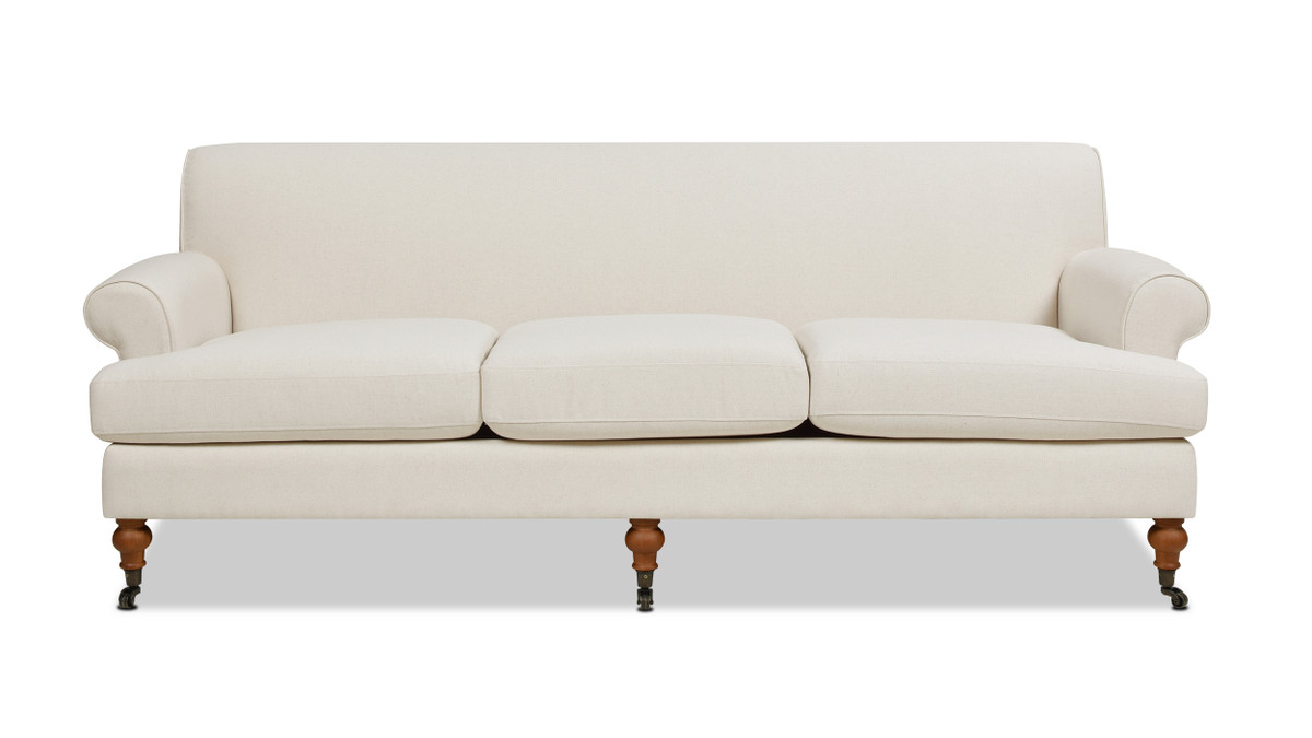 Alana Lawson Recessed Arm Sofa, Light Beige 1