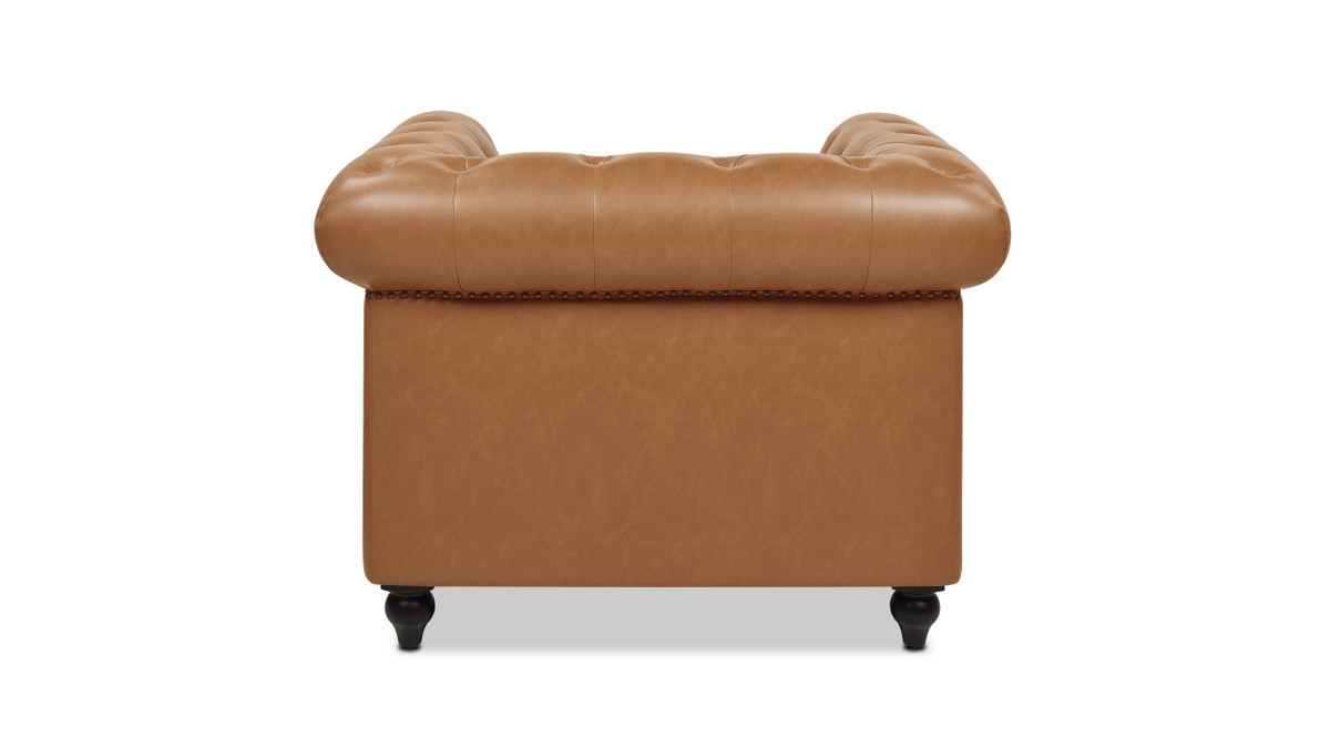 orange chesterfield chair