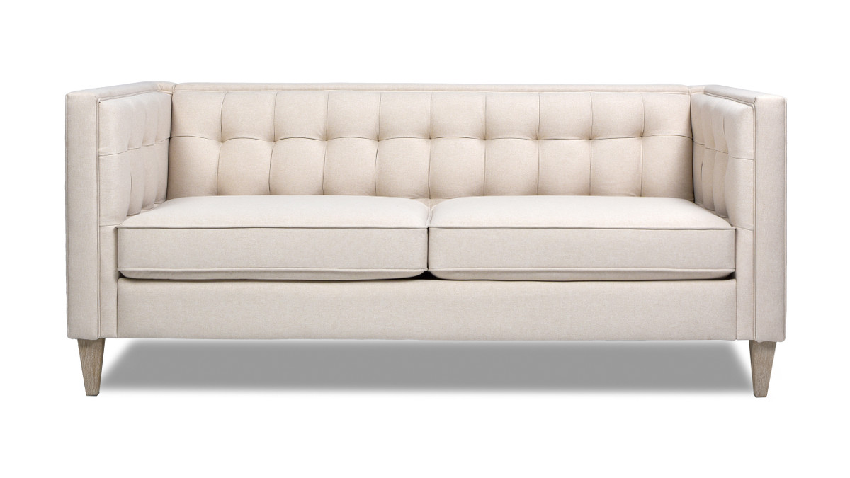 James 74" Modern Tuxedo Sofa, Sky Neutral Beige 1