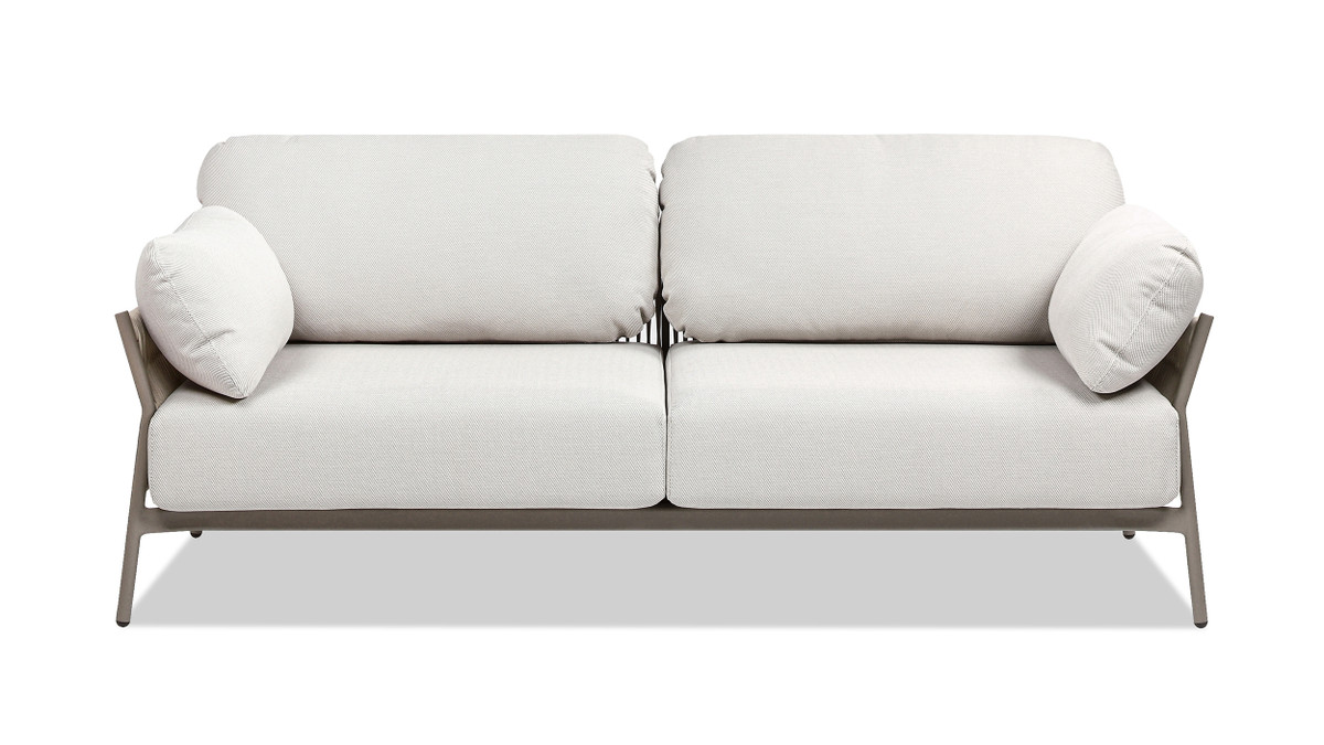 Jasper 73" Upholstered Patio Deep Seating Sofa, Wheat Beige 1