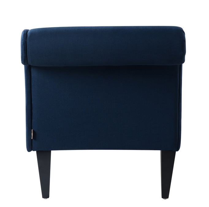Harrison Tufted Chaise Lounge, Midnight Blue - Jennifer Taylor Home