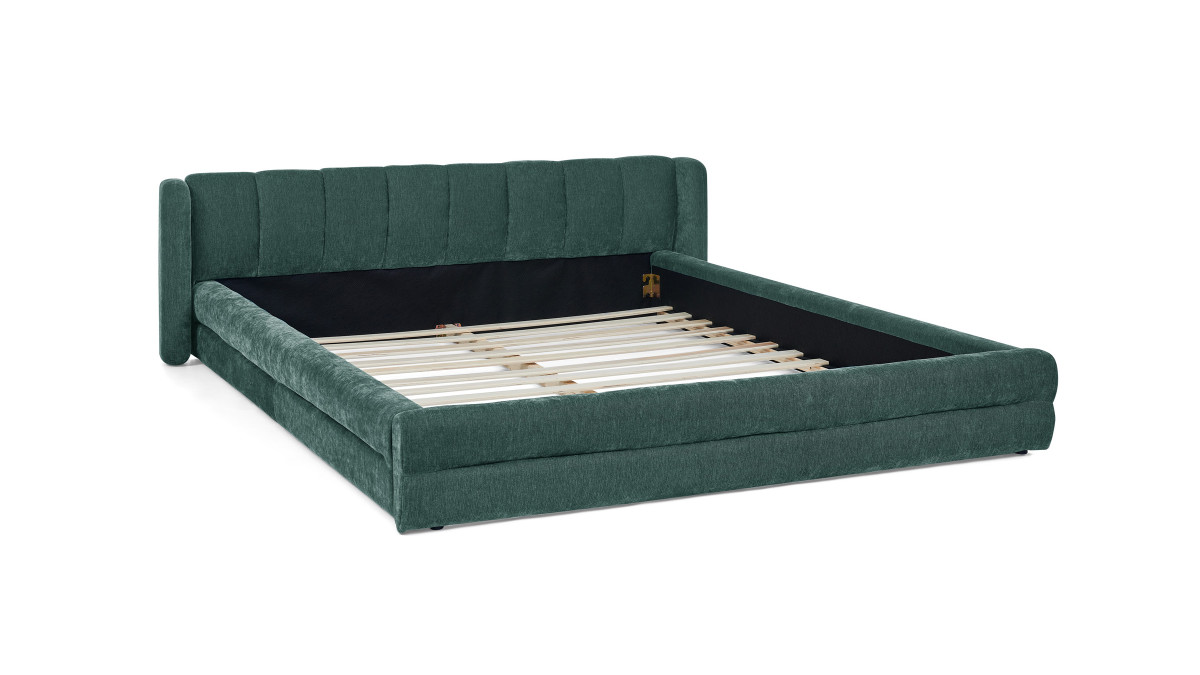 Callista Low Profile Upholstered Queen Platform Bed, Chenille
