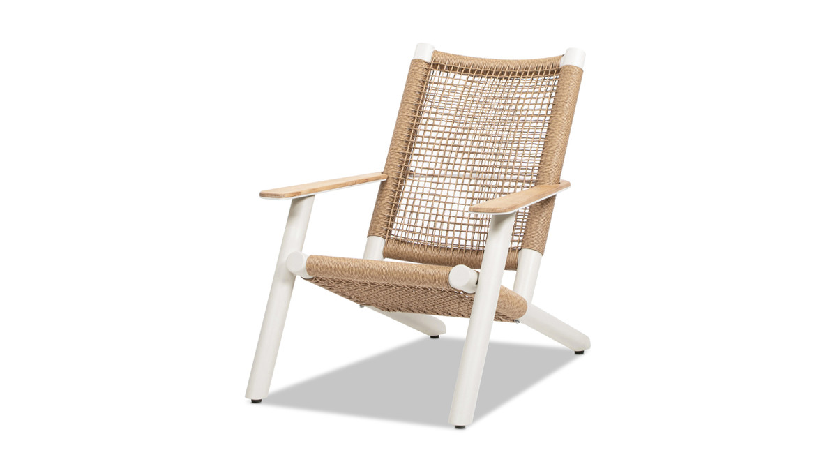 Atlas Adirondack Outdoor Lounge Chair, Natural Beige All Weather