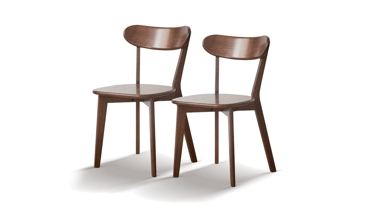 Remi Natural FAS Grade Oak Wooden Dining Chair, Set of 2