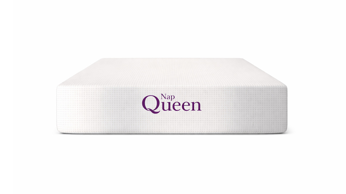 NapQueen 8" Medium Firm Charcoal Memory Foam Mattress with Silky Mesh Cover, Queen