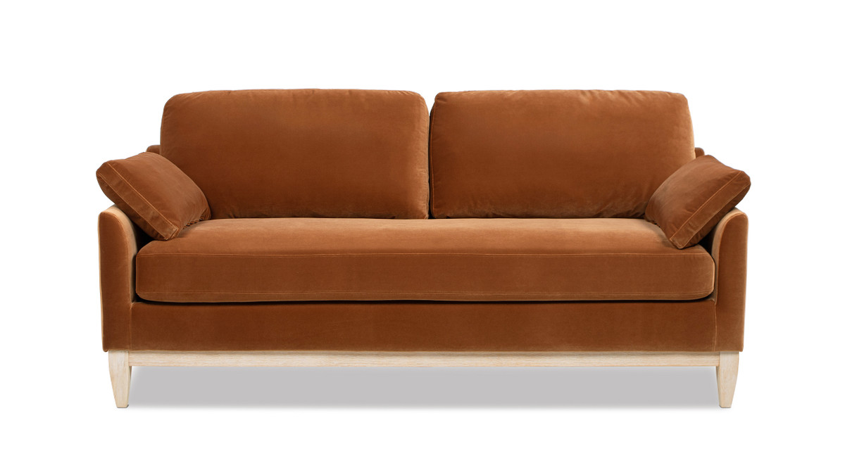 Pasadena 75.5" Modern Farmhouse Sofa, Burnt Orange