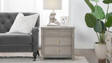 Dauphin Gold Accent End Table, Grey Cashmere 2