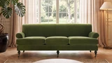 Alana 88" Lawson Three-Cushion Tight Back Sofa, Olive Green