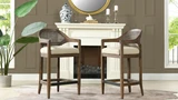 Americana Mid-Century Modern 26" Cane Back Counter Stool, Taupe Beige 2