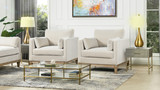 Knox 36" Modern Farmhouse Arm Chair, French Beige 2