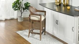 Americana Mid-Century Modern 26" Cane Back Counter Stool 10