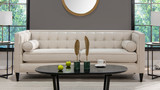 Jack 84" Modern Tuxedo Tufted Sofa, Sky Neutral 2
