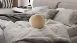 Luna 12" Round Sphere Accent Ball Throw Pillow, Fawn Brown 2