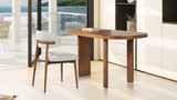 Locke 20.5" Modern Upholstered Dining Chair with Wood Frame, Salt & Pepper Bouclé 2